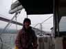 [Kathy and Golden Gate Bridge looking aft]