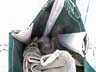 [Pigeon on mainsail under sailcover]